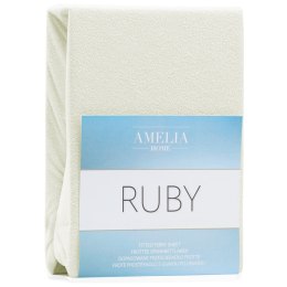 Prześcieradło RUBY frotte kolor kremowy 140-160x200x30