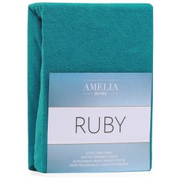 Prześcieradło RUBY frotte kolor turkusowy 220-240x220x30