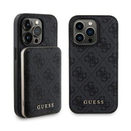 Guess Bundle Pack MagSafe 4G Metal Gold Logo - Zestaw etui + Power Bank 5000mAh MagSafe iPhone 13 Pro (czarny)