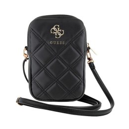 Guess Zip Quilted 4G - Torebka na telefon (czarny)