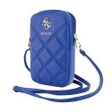 Guess Zip Quilted 4G - Torebka na telefon (niebieski)