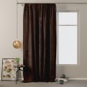 Zasłona VELVET  brązowy   velvet 140x270 ameliahome - CURT/AH/VELVET/PLEAT/D.BROWN/140X270/1PC