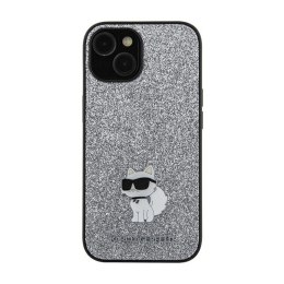 Karl Lagerfeld Fixed Glitter Choupette Logo Metal Pin - Etui Samsung Galaxy A35 5G (srebrny)