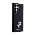 Karl Lagerfeld Silicone Karl & Choupette Metal Pin - Etui Samsung Galaxy S24 Ultra (czarny)