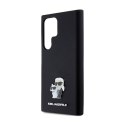 Karl Lagerfeld Silicone Karl & Choupette Metal Pin - Etui Samsung Galaxy S24 Ultra (czarny)