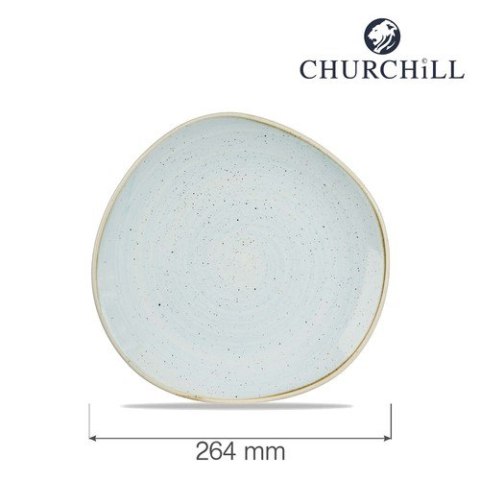 Talerz płytki o organicznym kształcie Stonecast Duck Egg Blu 264 mm