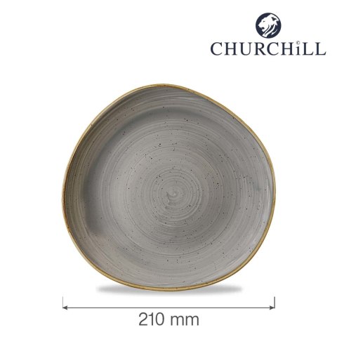 Talerz płytki o organicznym ksztalcie Stonecast Peppercorn Grey 210 mm