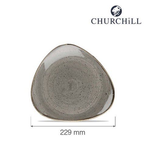 Talerz trójkątny Stonecast Peppercorn Grey 229 mm
