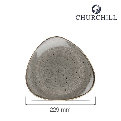 Talerz trójkątny Stonecast Peppercorn Grey 229 mm