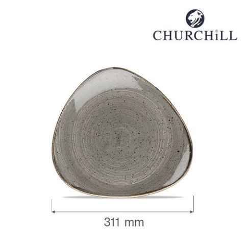 Talerz trójkątny Stonecast Peppercorn Grey 311 mm