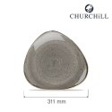 Talerz trójkątny Stonecast Peppercorn Grey 311 mm