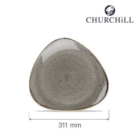 Talerz trójkątny Stonecast Peppercorn Grey 311 mm