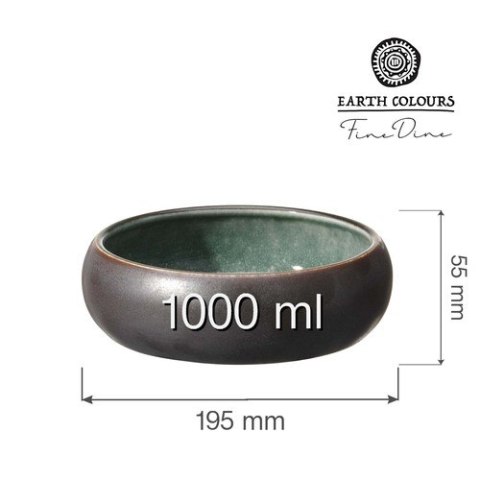 Miska Goro Brown Green 195mm, 1000 ml