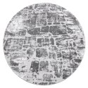 Dywan okrągły TREX BRICK kolor grafitowy r160 Hakano - RUG/LU/TREX/BRICK/DARKGREY/R160