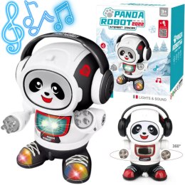 ROBOT PANDA W SŁUCHAWKACH INTERAKTYWNA ZABAWKA DLA DZIECI MUZYKA I ŚWIATŁA