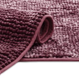 Mata łazienkowa BATI  różowy motyw nowoczesny 60x90 ameliahome - BATHMAT/AH/BATI/MAUVE/60X90CM