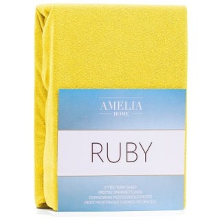 Prześcieradło RUBY kolor żółty styl klasyczny frotte 200-220x200x30