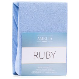 Prześcieradło RUBY kolor błękitny styl klasyczny frotte 180-200x200x30