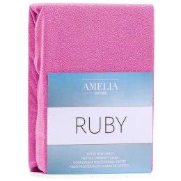 Prześcieradło RUBY styl klasyczny frotte kolor różowy 200-220x200x30