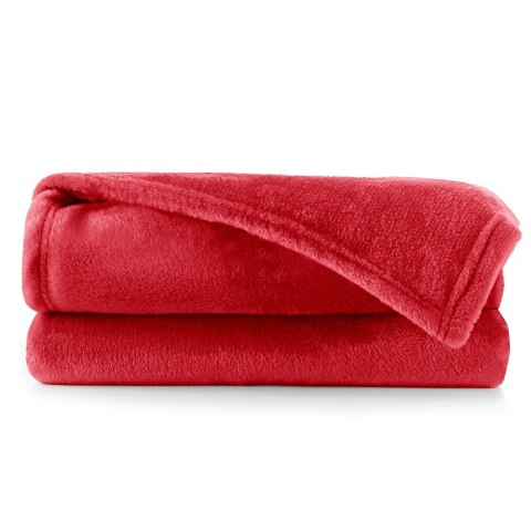 Koc MIC kolor czerwony gładki styl klasyczny 160x210 - BLA/MIC/RED/160X210