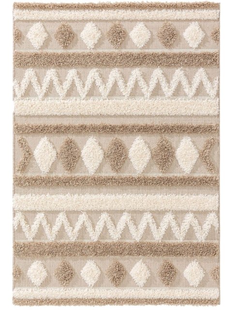 Dywan CARLO 6  kremowy styl boho 160x230 Benuta - RUG/BENUT/CARLO/6/CREAM+TAUPE/160x230