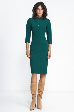 Sukienka Zielona sukienka z rękawem 3/4 S234 Green - Nife Nife