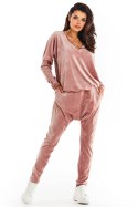 Bluza Damska Model A376 Pink Welur - awama Awama