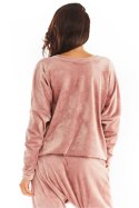 Bluza Damska Model A376 Pink Welur - awama Awama