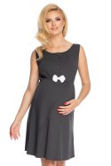 Koszulka nocna Koszula Nocna Ciążowa Model 0179 Grafit - PeeKaBoo PeeKaBoo