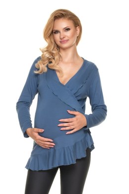 Bluzka Ciążowa Model 0185 Blue - PeeKaBoo PeeKaBoo