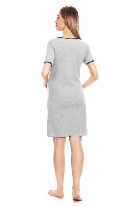 Koszula Nocna Ciążowa Model 0138 Grey - PeeKaBoo PeeKaBoo