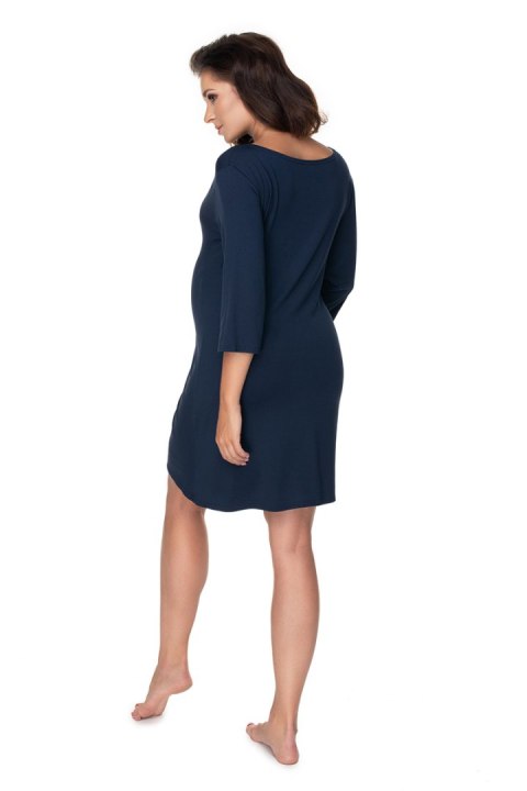 Koszula Nocna Ciążowa Model 0157 Navy - PeeKaBoo PeeKaBoo