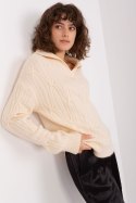 Sweter Damski Model AT-SW-2349-2.27 Light Beige - AT AT