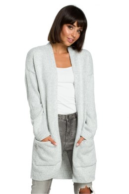 Sweter Damski Model BK001 Grey Melange - BE Knit BE Knit