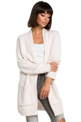 Sweter Damski Model BK001 Powder Pink Melange - BE Knit BE Knit
