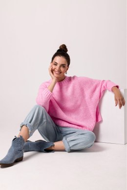 Sweter Damski Model BK105 Pink - BE Knit BE Knit