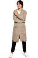 Sweter Kardigan Model BK016 Light Brown - BE Knit BE Knit