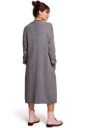 Sweter Kardigan Model BK053 Grey - BE Knit BE Knit