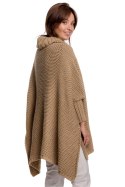 Sweter Ponczo Model BK049 Camel - BE Knit BE Knit