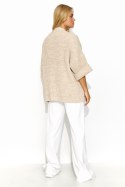 Sweter Kardigan Model S145 Beige Melange - Makadamia Makadamia