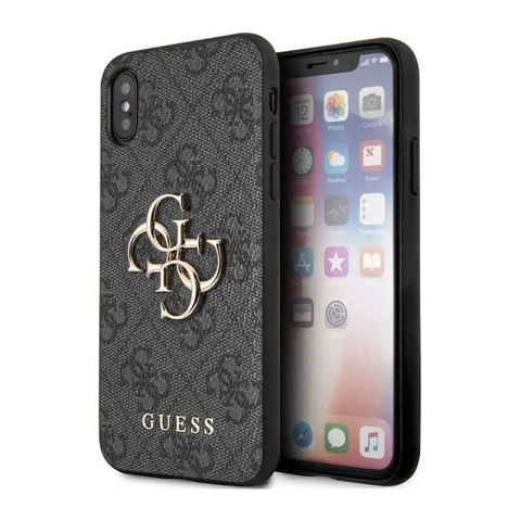 Guess 4G Big Metal Logo - Etui iPhone X (szary)