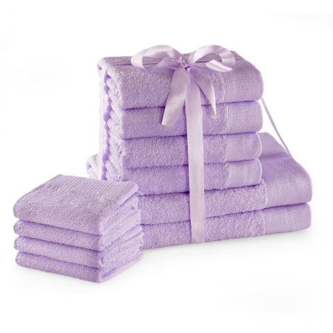 Ręcznik AMARI - AMELIAHOME kolor liliowy styl klasyczny 2*70x140+4*50x100+4*30x50 AmeliaHome - TOWEL/AH/AMARI/LIL/SET2*70x140+4*