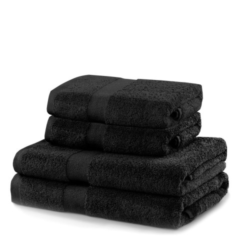Ręcznik MARINA kolor czarny styl klasyczny materiał bawełna 2*70x140+2*50x100 DecoKing - TOWEL/MARINA/BLA/SET2*70x140+2*50x100