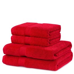 Ręcznik MARINA kolor czerwony styl klasyczny materiał bawełna 2*70x140+2*50x100 DecoKing - TOWEL/MARINA/D.RED/SET2*70x140+2*50x1