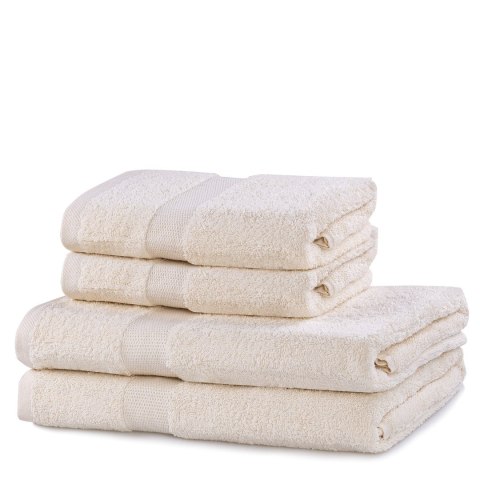 Ręcznik MARINA kolor kremowy styl klasyczny materiał bawełna 2*70x140+2*50x100 DecoKing - TOWEL/MARINA/ECR/SET2*70x140+2*50x100