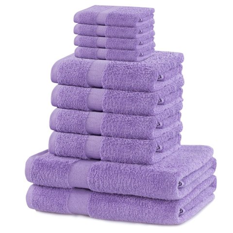Ręcznik MARINA kolor liliowy styl klasyczny materiał bawełna 2*70x140+4*50x100+4*30x50 DecoKing - TOWEL/MARINA/LIL/SET2*70x140+4