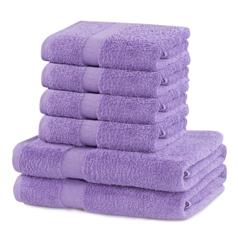 Ręcznik MARINA kolor liliowy styl klasyczny materiał bawełna 2*70x140+4*50x100 DecoKing - TOWEL/MARINA/LIL/SET2*70x140+4*50x100