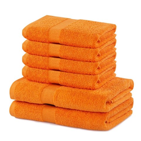 Ręcznik MARINA kolor pomarańczowy styl klasyczny materiał bawełna 2*70x140+4*50x100 DecoKing - TOWEL/MARINA/ORA/SET2*70x140+4*50