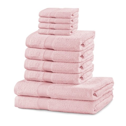 Ręcznik MARINA kolor pudrowy róż styl klasyczny materiał bawełna 2*70x140+4*50x100+4*30x50 DecoKing - TOWEL/MARINA/PINK/SET2*70x