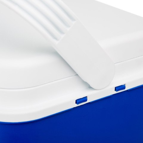 Lodówka turystyczna 18 L na wkłady mrożące, niebieska z białą pokrywą, wymiary 33x38x20 cm Kamai COOLBOX